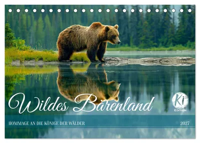 Produktbild von Wildes Bärenland (Tischkalender 2027 DIN A5 quer), CALVENDO Monatskalender