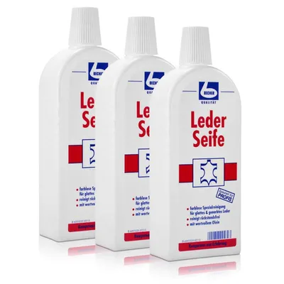Produktbild von Dr. Becher Leder Seife 500ml macht das Leder weicher und rutschfest (3er Pack)