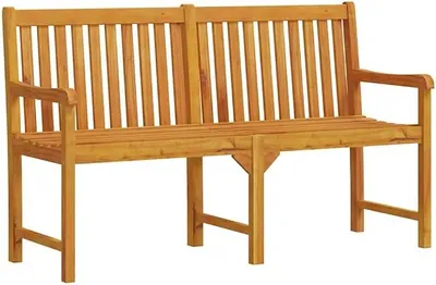 Imagen del producto de Banco de jardín de 150 cm, fabricado en madera maciza de acacia, para uso en exteriores