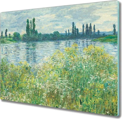 Produktbild von Coloray Küchenbrett Kochplattenabdeckung Hackbrett Schneidebrett Herdabdeckplatte 60x52 cm - Seine Vetheuil Monet