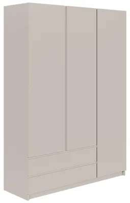 Produktbild von Selsey Bemmi – Kleiderschrank mit 3 Türen, Kleiderstange und 2 Schubladen, Kaschmirgrau, 150 cm