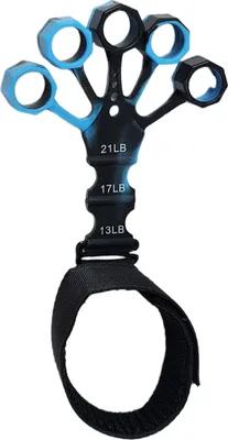 Produktbild von Silikon-Griffkrafttrainer mit 5 elastischen Fingerlingen, 3 Widerstandsstufen, verstellbar, für Handtherapie, Rehabilitation, Fingerstreckung und Stärkung der Handkraft