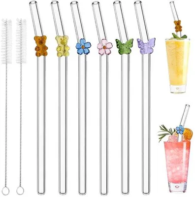 Produktbild von Biologisch abbaubare Glasstäbchen - umweltfreundliches Ersatzprodukt - Set von 6