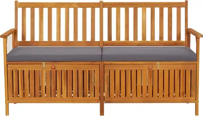 Produktbild von vidaXL Truhenbank mit Kissen 148 cm Massivholz Akazie
