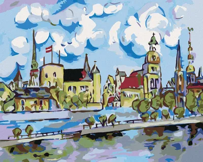 Produktbild von Zuty - Malen nach Zahlen - WEG ZUR STADT, 40x50 cm, ohne Keilrahmen