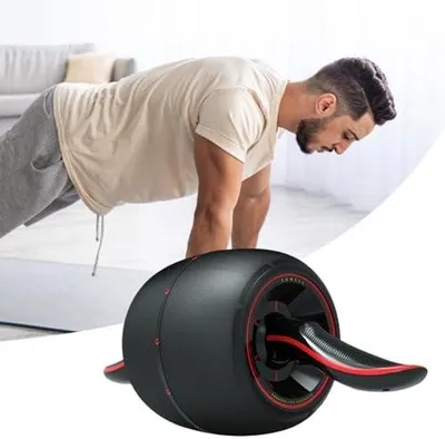 Produktbild von Abs Roller, Fitness Roller Bauchtrainer Gerät, Krafttraining Ausrüstung Für Rumpfmuskulatur Hause Für Frauen Männer Fitnessstudio Rücken Arme Brust