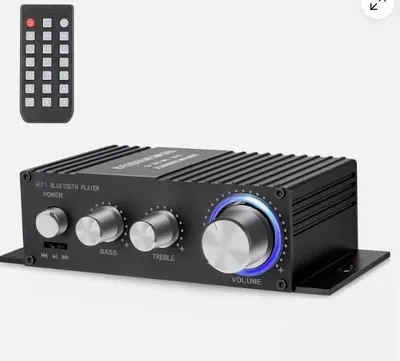 Obrázek produktu pro 2*50W Bluetooth mini zesilovač HiFi výkonný audio stereo basový zesilovač do auta USB MP3