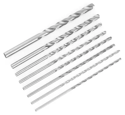 Imagen del producto de Broca helicoidal, juego de 8 piezas, acero rápido de alta velocidad, vástago recto, 4-10 mm