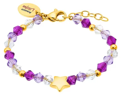 Produktbild von Prinzessin Lillifee 2035302 Mädchen Armband Stern Stern Edelstahl Gold
