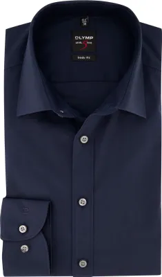 Produktbild von Olymp Level 5 Hemd marineblau Body Fit