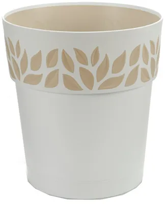 Produktbild von Blumentopf Stefanplast STF812 Weiß Beige Kunststoff 19 x 19 x 19 cm