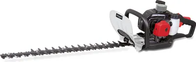 A gasoline-powered hedge trimmer is shown against a white background.