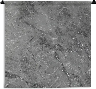 Produktbild von MuchoWow® Wandteppich Wandbehang Marmor - Grau - Weiß 150x150 cm Tapisserie Dekoration Wandtuch - Wohnaccessoires - Modernes