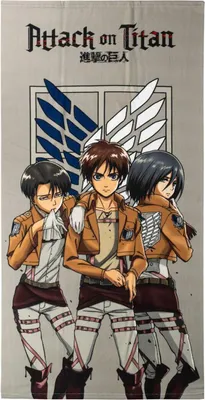 Immagine prodotto di CERDÀū - Mikrofibrowy ręcznik plażowy Attack on Titan, premium akcesorium