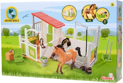 Produktbild von Pferdebox und Waschplatz mit Pferd