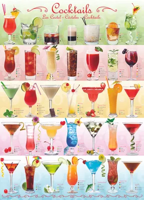 Produktbild von Eurographics Cocktails 1000pcs, 1000 Stück(e), Speisen und Getränke