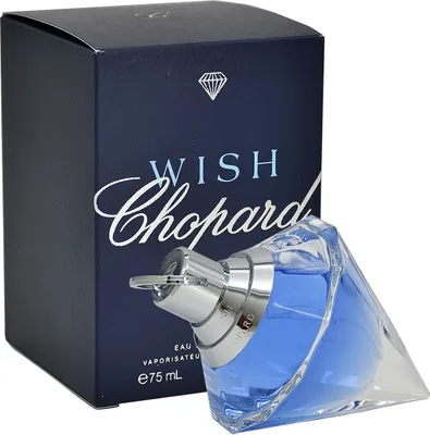 A Chopard Wish Eau De Parfum bottle and its packaging are displayed against a white background.