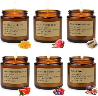 Produktbild von Famanu Duftkerzen Set 6er-Pack - Verschiedene Düfte
