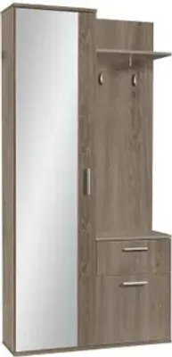 Image de Minio, Ensemble de penderies, penderie "Alex" 97 cm, couleur chêne truffé