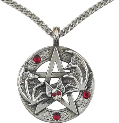 Produktbild von Fledermaus Mit Pentagramm Anhänger Schmuck - Pentagramm - 43x40mm