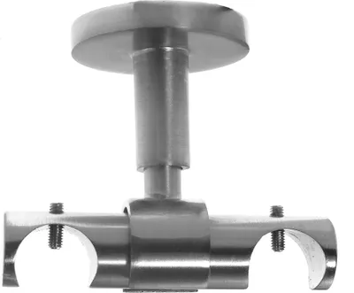 Produktbild von BASIT  Innenlauf Gardinenstange selber zusammenstellen Edelstahl look Metall Ø 16mm Einzelteile
