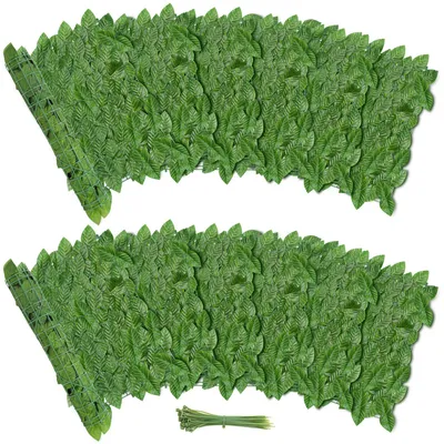 Produktbild von Jiubiaz Sichtschutzhecke Windschutz Efeu Sichtschutz Balkonverkleidung Blätterzaun,Vanille