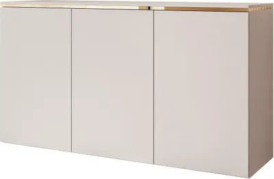 Produktbild von YOURHOUSE24 Kommode AURORA II Kaschmir Hängende Anrichte mit Dreitürige oder auf Beinen (Ausführung: Hängend)