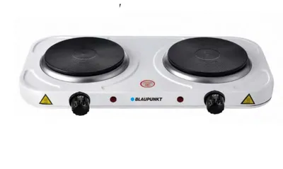 Produktbild von Blaupunkt MEN754 Kochplatte elektrisch 2 Platten, Herdplatte 2000W, Doppel-Kochplatte, ideal für Camping, Küche und Büro, Thermostat stufenlos