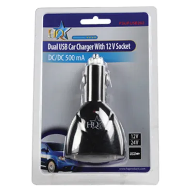 Produktbild von Hq P. Sup. Usb202 Duales Usb-Autoladegerät mit 12-V-Anschluss