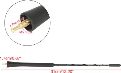 Image de 12 Pouce 46567703 Auto Véhicule Toit AM FM Antenne Noir Caoutchouc