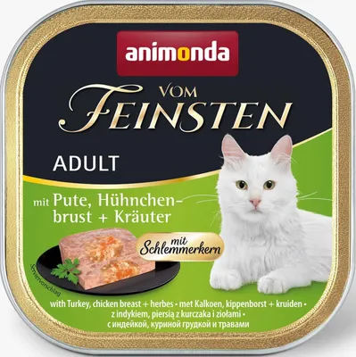 Produktbild von ANIMONDA Vom Feinsten Adult Turkey  chicken breast and herbs - nassfutter für Katzen - 100g