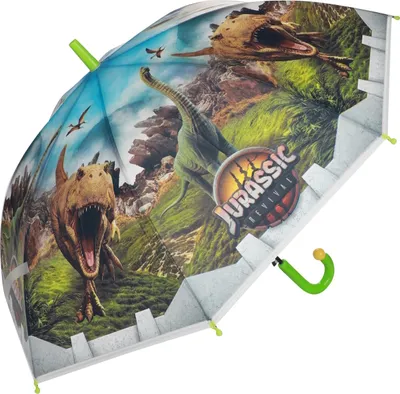 Produktbild von Toi-Toys 68063A - World of Dinosaurs - Regenschirm (80cm) Dinosaurier Regen Sonnenschirm Schirm
