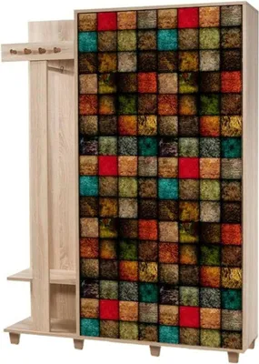 Produktbild von Dmora Garderobenschrank Terpsi 135x36x194 cm Braun 11 Fächer