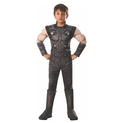 Zdjęcie produktu dla Thor Deluxe Kids Costume | Avengers Infinity War Overall | Marvel Superhero Costume | 116 cm