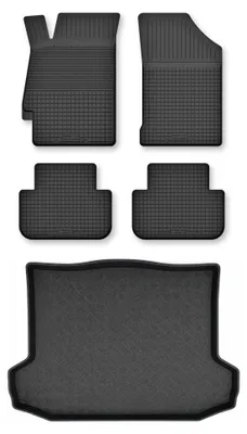 Produktbild von Gummimatten + Kofferraumwanne für Toyota RAV4 III 2009-2013 (5-Türer) – Schwarz, Semi-Universal, angepasst – Wielganizator Semi-Universal