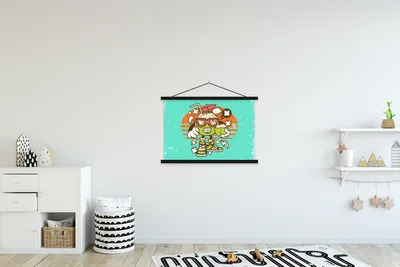 Produktbild von MuchoWow® Textilposter Kokosnuss - Sonnenbrille - Retro 90x60 cm mit schwarzem Rahmen - Aufhängungssatz