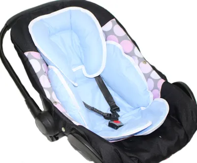 Produktbild von Sitzverkleinerer Baumwolle Kind für Auto Kindersitz Baby Schale Einsatz Einlage- 14 - Blau