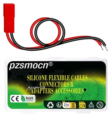 20x JST SYP 2,5 mm 2-pol. Silikonkabel 22 AWG 20 cm