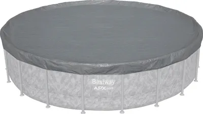 Produktbild von Bestway® Winterfeste Premium-Abdeckplane Ø 615 cm, grau, rund