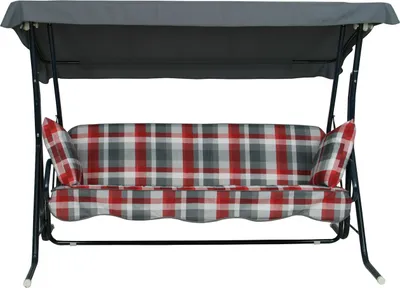 Produktbild von GO-DE Textil, Auflage Hollywoodschaukel, Einzelset, Farbe: rot, Maße ca.: 180 cm x 55 cm x 7 cm, Rückenhöhe: 50