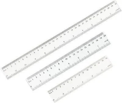 Obrázok produktu pre Sada 3 priehľadných plastových pravítok Ibenzoa® – 15 cm, 20 cm, 30 cm s centimetrovou a palcovou stupnicou pre presné merania