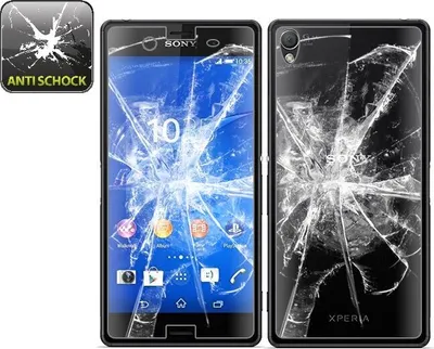 Produktbild von 2x Panzerfolie für Sony Xperia Z3 ANTI-SCHOCK Displayschutzfolie HD KLAR F/B