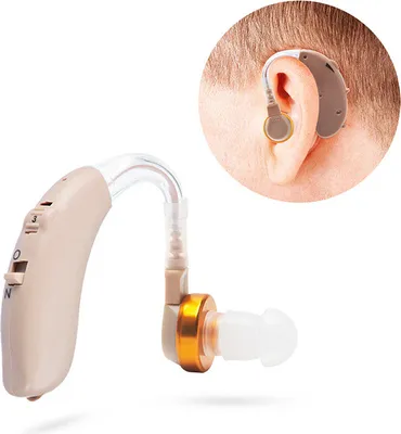 Image de Amplificateur auditif ergonomique se plaçant derrière l'oreille, volume réglable en continu, 4 pièces