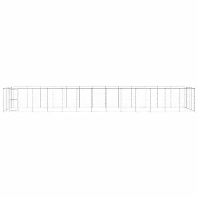 Produktbild von vidaXL Outdoor-Hundezwinger Verzinkter Stahl 53,24 m²