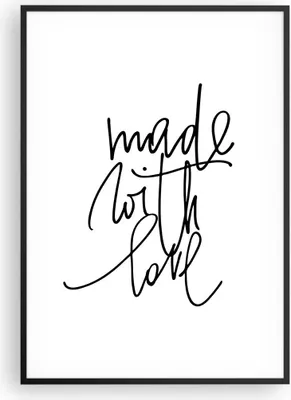 Produktbild von Gerahmtes Poster - Schwarzer Rahmen - Erstellt mit Liebe - 70x100 cm - Wand Bild - Wanddeko - Wandbilder - Kunstposter - Wandposter - Bilderrahmen - Bilder - Kunstdruck - P2BPA70x100-4499