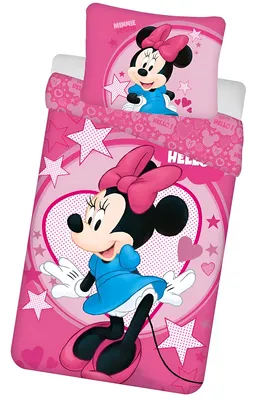 Immagine prodotto di Lenzuola in microfibra per bambini MINNIE HELLO rosa Dimensioni: 70 x 90 cm | 140 x 200 cm