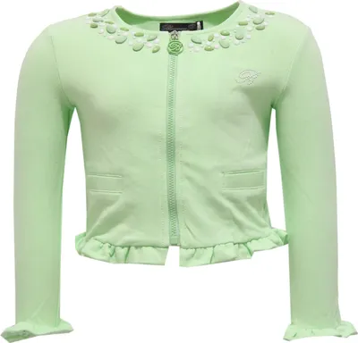 Productafbeelding van 0898W Cardigan, felpa, bimba, BLUMARINE BABY, groene katoenen trui, kind