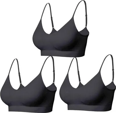 Obrázek produktu pro Bralette Famanu pro ženy s polstrovanými ramínky – černá barva – velikost XS