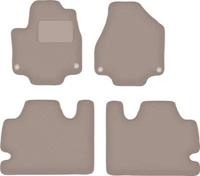 Zdjęcie produktu dla Welurowe dywaniki samochodowe do Chrysler Pacifica II hybryda (2017-) - beżowe dywaniki podłogowe LUX komplet (4 szt.)