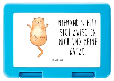 Produktbild von Mr. & Mrs. Panda Bentobox Katze Umarmen - Weiß - Geschenk, Butterbrotdose, Haustier, Cat, Liebe, Snackbox, Bento Box, Vesperbox, Familie, Lunchbox